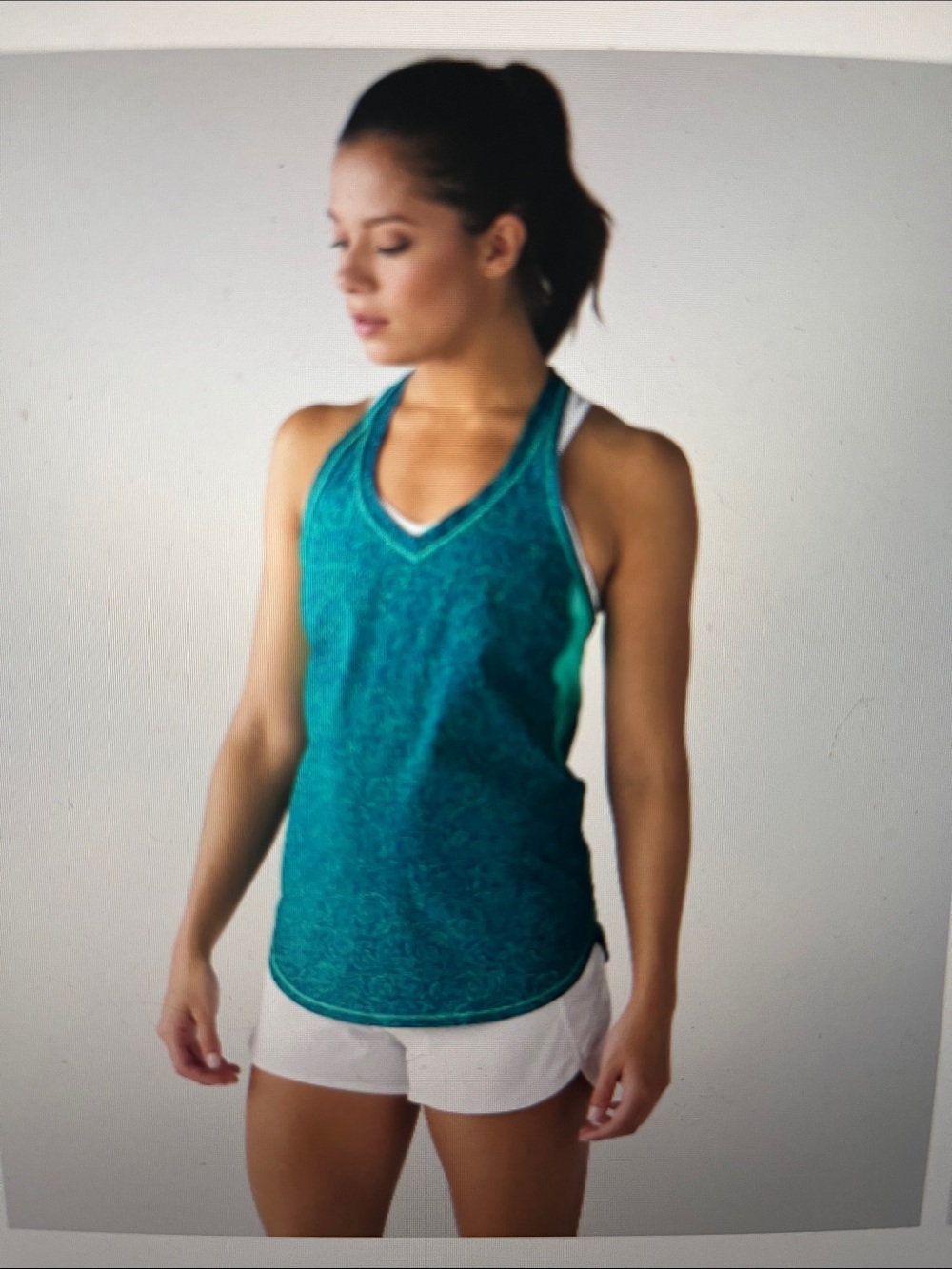 lululemon athletica Fast Lane Singlet Foli Manifesto Bali Breeze Tofino Teal 8